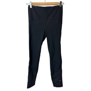 Lululemon Black Athletic Mesh Leg Leggings Women's Size 6